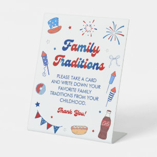 Rood Wit Verschuldigd Baby Shower Familie Traditie Reclamebord Met Voetstuk