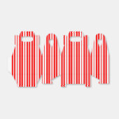 Rood Wit Verticaal Streepjespatroonontwerp Bedankdoosjes (Uitgevouwen)