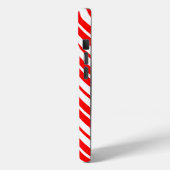 Rood Wit Verticaal Streepjespatroonontwerp Case-Mate iPhone Case (Achterkant / Links)