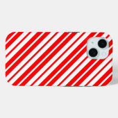 Rood Wit Verticaal Streepjespatroonontwerp Case-Mate iPhone Case (Achterkant (horizontaal))