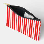 Rood Wit Verticaal Streepjespatroonontwerp Etui (Open)