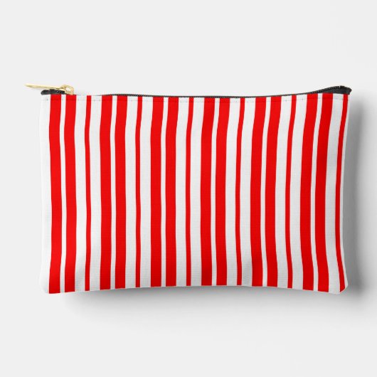 Rood Wit Verticaal Streepjespatroonontwerp Etui (Voorkant)