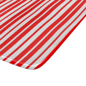 Rood Wit Verticaal Streepjespatroonontwerp Snijplank (Hoek)