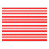 Rood Wit Verticaal Streepjespatroonontwerp Tafelkleed (Voorkant (Horizontaal))