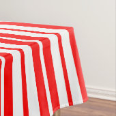 Rood Wit Verticaal Streepjespatroonontwerp Tafelkleed (Voorbeeld)
