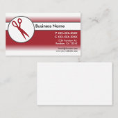 Rood wit vervagen schaar visitekaartjes (Voorkant / Achterkant)