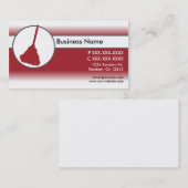 Rood wit vervagen veren verstuiver visitekaartjes (Voorkant / Achterkant)