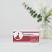 Rood wit vervagen veren verstuiver visitekaartjes (Staand voorkant)