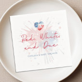 Rood Wit & Verwacht Baby Shower Servetten