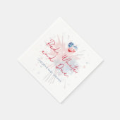 Rood Wit & Verwacht Baby Shower Servetten (Hoek)