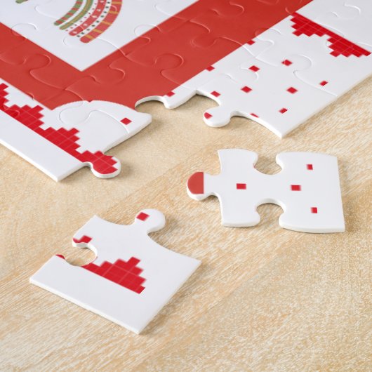 Rood Wit Vet Kerstmis puzzel (Zijkant)