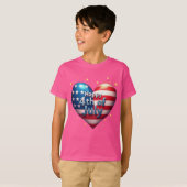 Rood, Wit & Vet: Patriottisch Print Collectie T-shirt (Voorkant volledig)