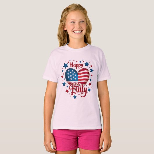 Rood, Wit & Vet: Patriottisch Print Collectie T-shirt (Voorkant volledig)