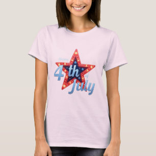 Rood, Wit & Vet: Patriottisch Print Collectie T-shirt