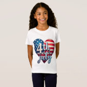 Rood, Wit & Vet: Patriottisch Print Collectie T-shirt (Voorkant volledig)