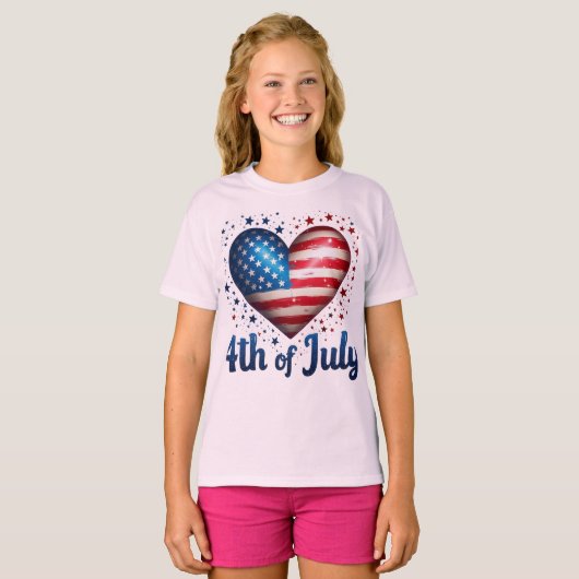 Rood, Wit & Vet: Patriottisch Print Collectie T-shirt (Voorkant volledig)
