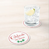 Rood Wit Vier het seizoen Ronde Kartonnen Onderzetter (Insitu)