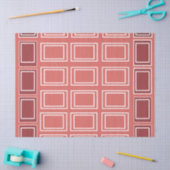Rood Wit Vierkant Rechthoek geometrisch Tissuepapier (Craft)