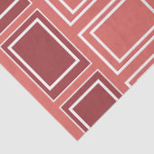 Rood Wit Vierkant Rechthoek geometrisch Tissuepapier (Detail)