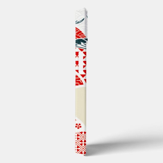  Rood Wit Vogel Japans Kimono Floral Case-Mate iPhone Case (Achterkant / Rechts)