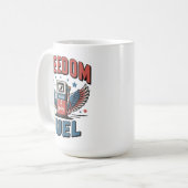 Rood Wit & Volled Patriottisch 4 juli  Koffiemok (Voorkant links)