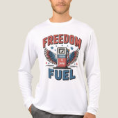Rood Wit & Volled Patriottische 4 juli Tri-Blend Shirt (Voorkant volledig)