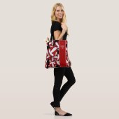 Rood wit volleybal einde seizoen team geschenken tote bag (Op model)