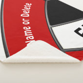 Rood, wit volleyball Gift Ideeën for Senior Night Sherpa Deken (3/4)