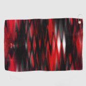 Rood, wit vormend, abstract zigzag golfhanddoek (Horizontaal)