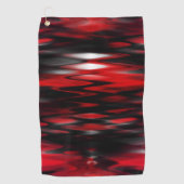 Rood, wit vormend, abstract zigzag golfhanddoek (Voorkant)