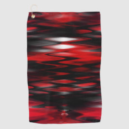 Rood, wit vormend, abstract zigzag golfhanddoek