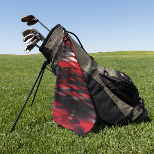 Rood, wit vormend, abstract zigzag golfhanddoek (Groen)