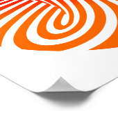 Rood & wit vortexpatroon - optische illusie poster (Hoek)