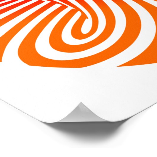 Rood & wit vortexpatroon - optische illusie poster (Hoek)