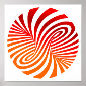 Rood & wit vortexpatroon - optische illusie poster (Voorkant)
