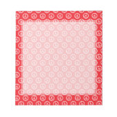 Rood wit Vredestekenen Notitieblok (Voorkant)