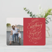 Rood Wit Vrolijk Alles Gelukkig Altijd Vakantie In Kaart (Staand voorkant)