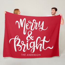 Rood & Wit Vrolijk en Helder Aangepaste Naam Fleece Deken