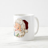 Rood Wit Vrolijk & Helder Kerstman Kerst Koffiemok (Voorkant rechts)