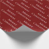 Rood Wit Vrolijk Kerstcitaat Cadeaupapier (Hoek)