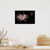 Rood Wit Vuurwerk Display Foto Poster (Keuken)