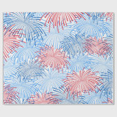 rood wit vuurwerk Patriottische partijomslag Cadeaupapier (Vlak)