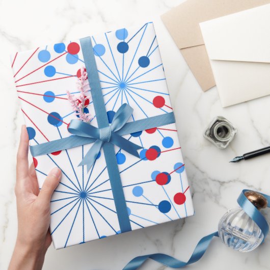 rood wit vuurwerk Patriottische partijomslag Cadeaupapier (Geschenken)