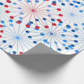 rood wit vuurwerk Patriottische partijomslag Cadeaupapier (Hoek)