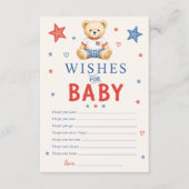 Rood Wit & Wensen voor Baby Kaart (Voorkant)