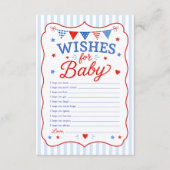 Rood Wit & Wensen voor Baby Kaart (Voorkant)