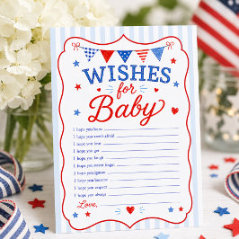 Rood Wit & Wensen voor Baby Kaart