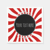 Rood & Wit Whimsical Fun Stripes Party Servetten (Voorkant)