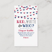 Rood, Wit & Wie? 4 juli Geslacht onthullen Partij Informatiekaartje (Voorkant)