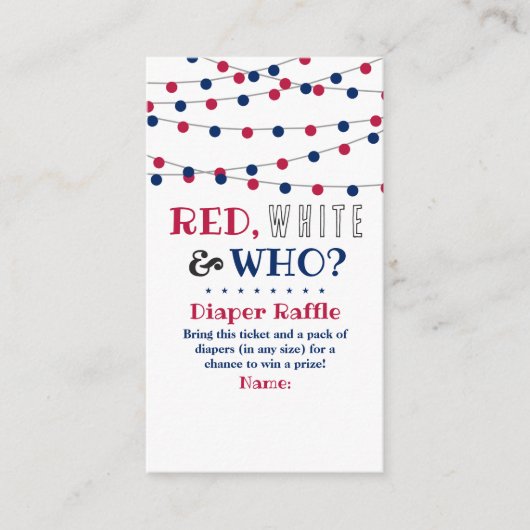 Rood, Wit & Wie? 4 juli Geslacht onthullen Partij Informatiekaartje (Voorkant)